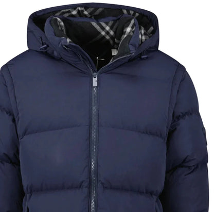 Burberry Navy Technical Nylon Puffer Coat