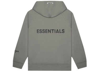 ESSENTIALS FOG 3D SILICON ZIP UP HOODIE GREY