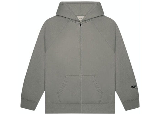 ESSENTIALS FOG 3D SILICON ZIP UP HOODIE GREY