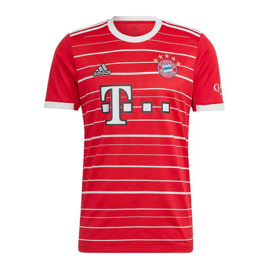 Men's adidas Soccer/Football Stripe Short Sleeve SW Fan Edition 22-23 Season Bayern Munich Black Red Jersey Asia Sizing H39900