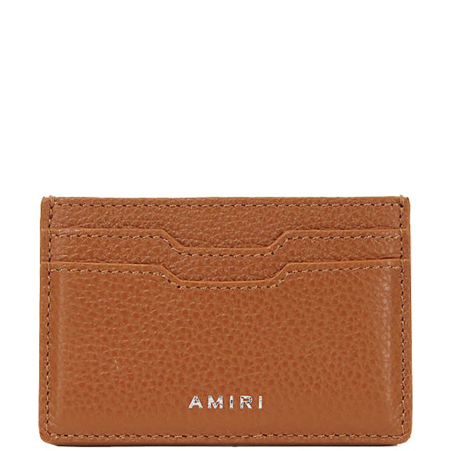 Amiri Brown Leather Logo Cardholder