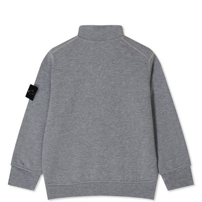 Stone Island Junior Grey 1/4 Zip Sweatshirt