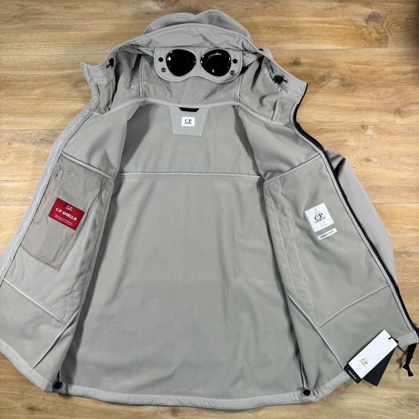 C.P. Company Shell-R Goggle Jacket in London Fog - Grey