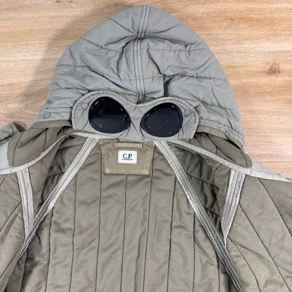 C.P. Company GD Liner Padded Goggle Jacket in Fallen Rock - Grey