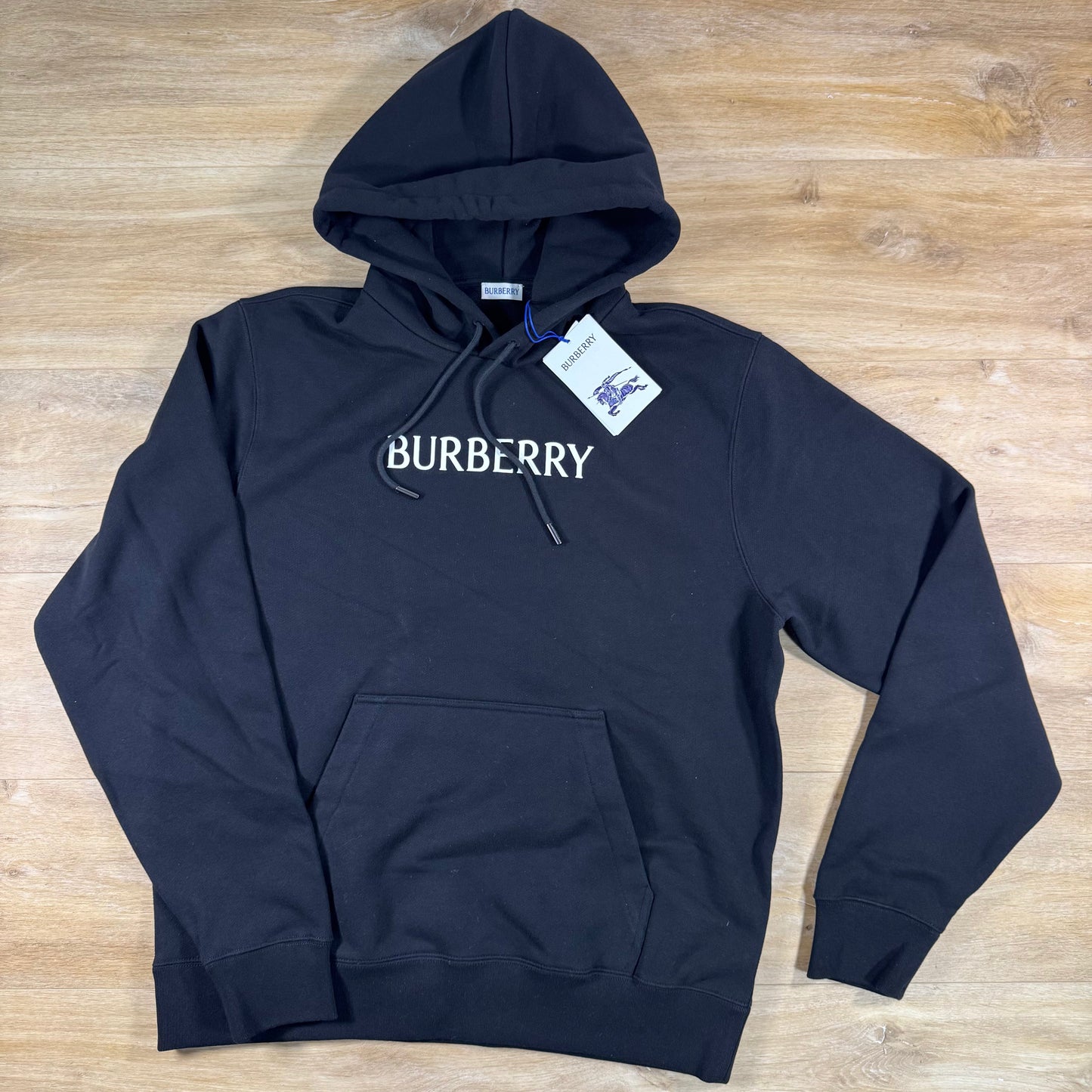 Burberry Logo Hoodie in Black