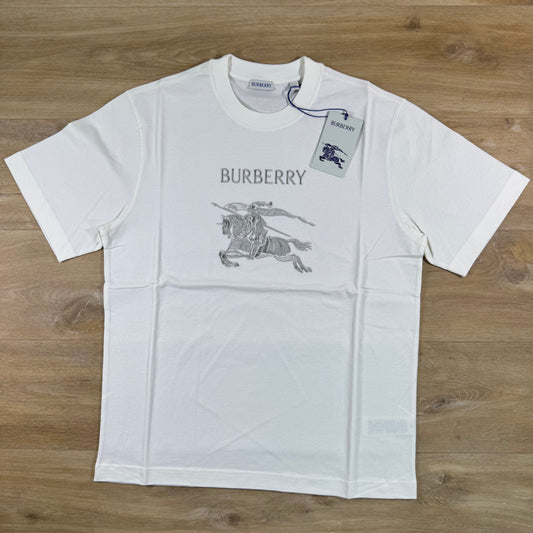 Burberry EKD Seth Knight T-Shirt in Chalk White