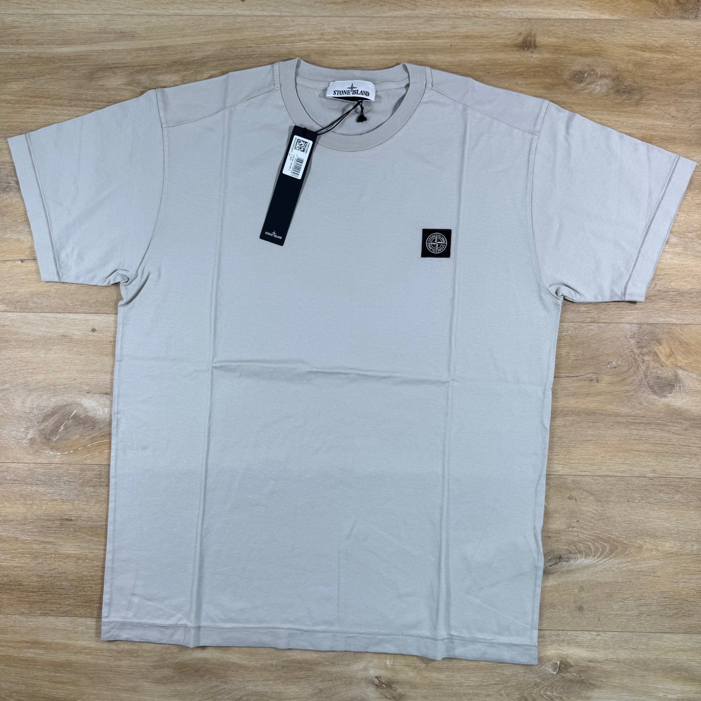 Stone Island Patch Logo T-Shirt in Pearl Grey