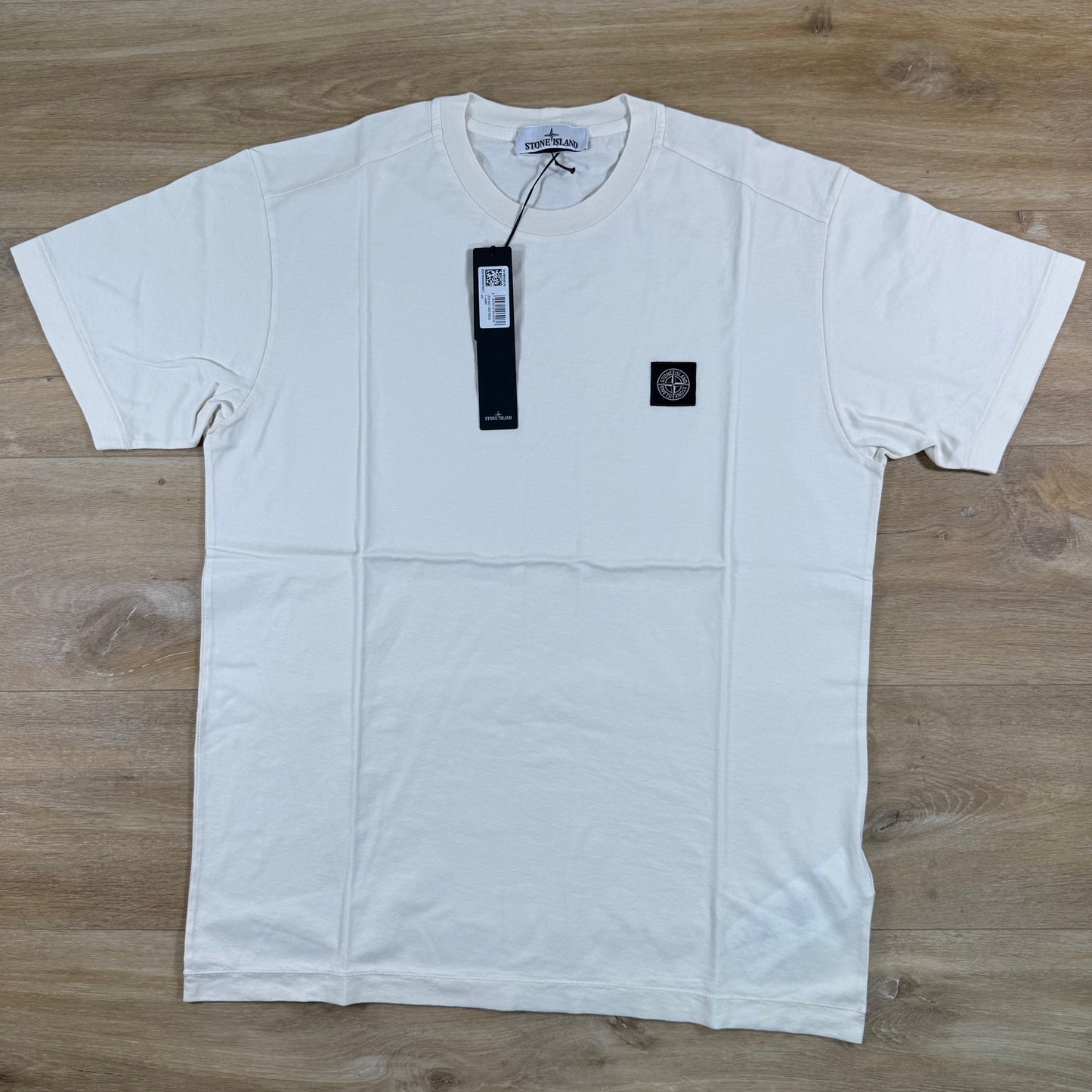 Stone Island Patch Logo T-Shirt in Ivory