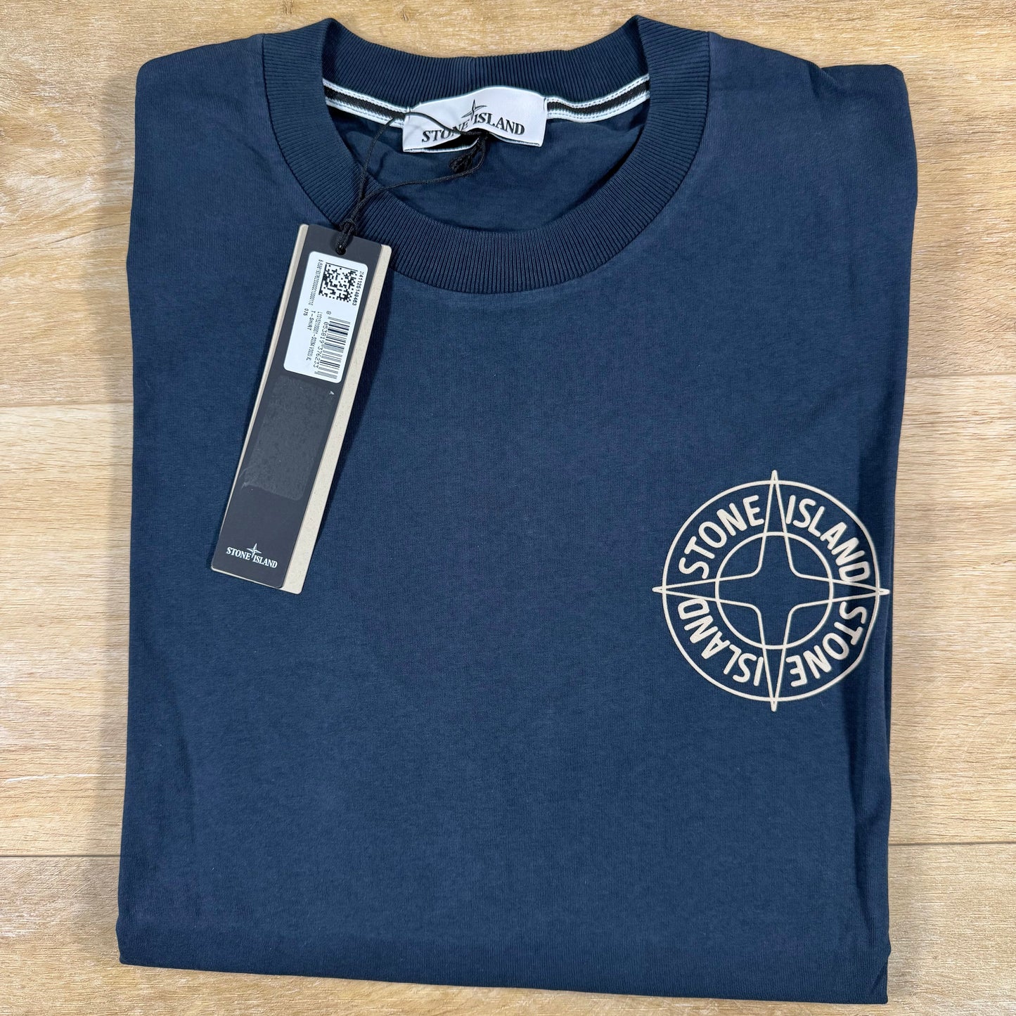 Stone Island Outline Compass Print T-Shirt in Navy