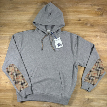Burberry Reilly Check Hoodie in Grey