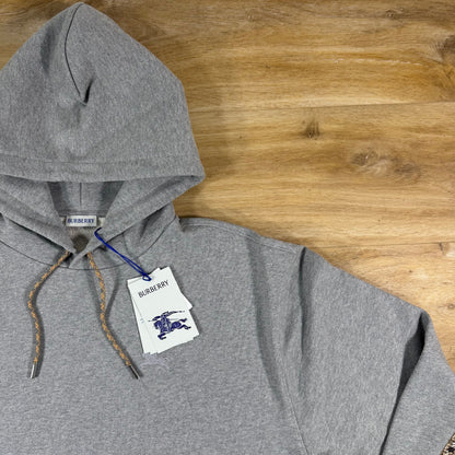 Burberry Reilly Check Hoodie in Grey