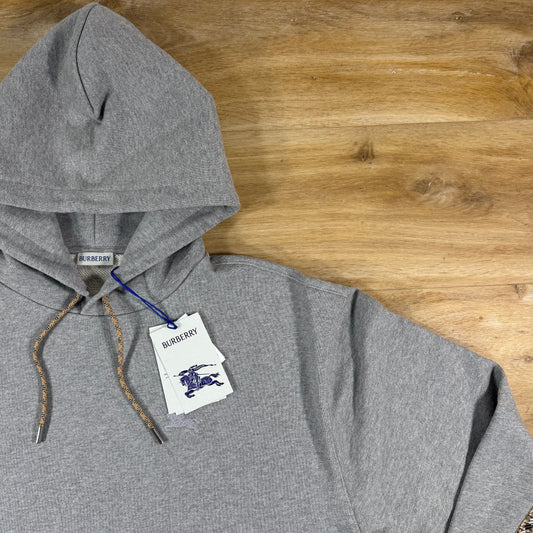 Burberry Reilly Check Hoodie in Grey