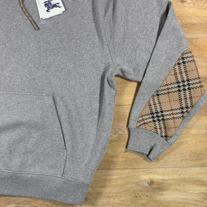 Burberry Reilly Check Hoodie in Grey