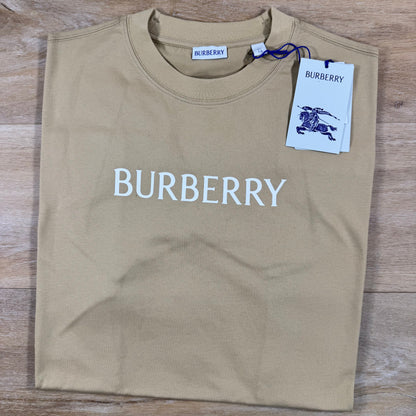 Burberry Logo T-Shirt in Flax Beige