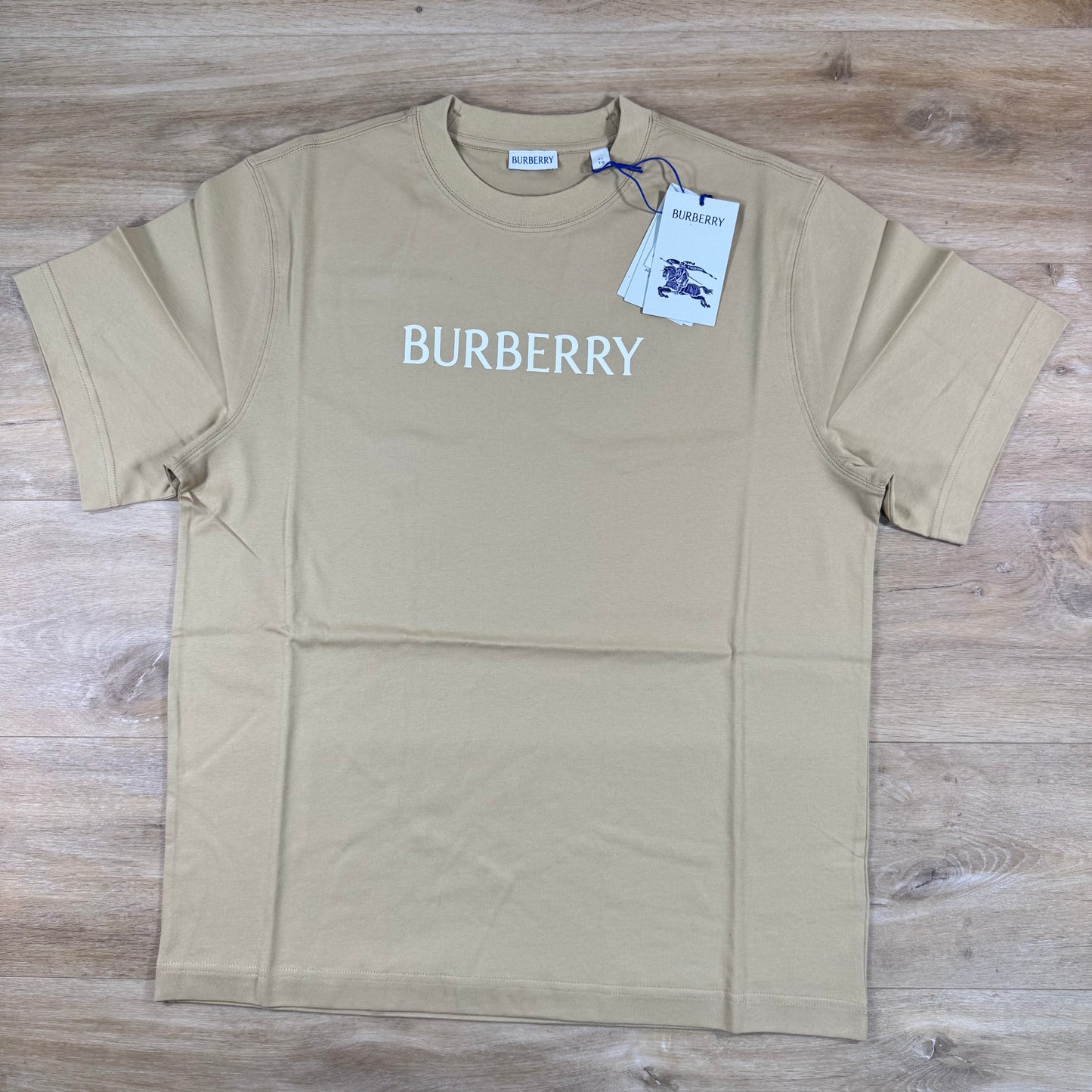 Burberry Logo T-Shirt in Flax Beige