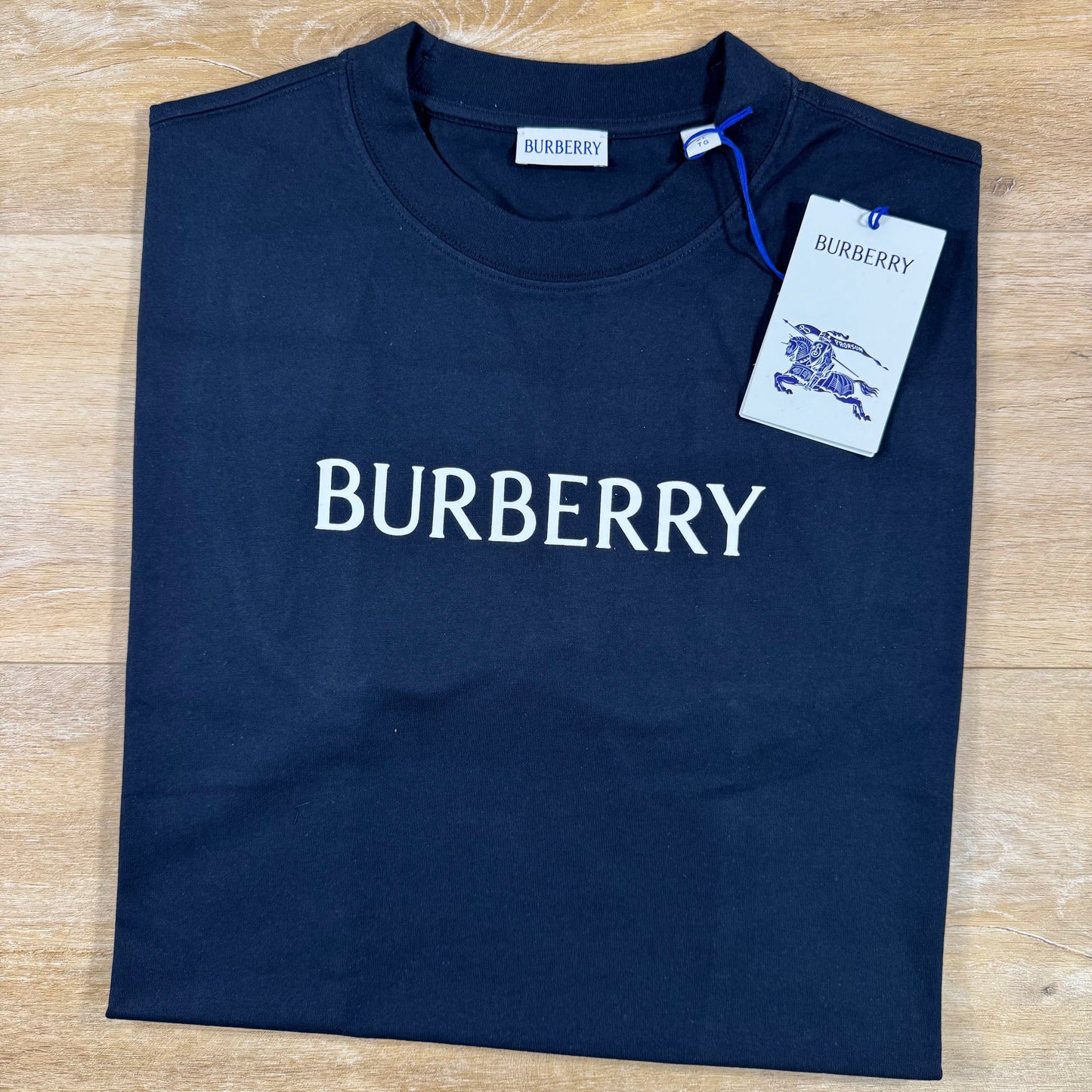 Burberry Logo T-Shirt in Navy