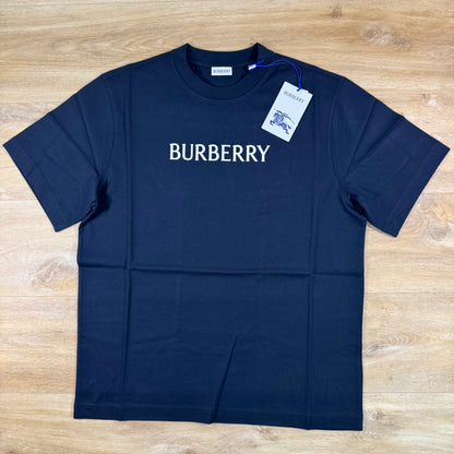 Burberry Logo T-Shirt in Navy