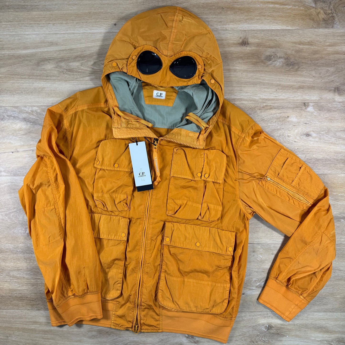 C.P. Company Chrome-R Goggle Jacket in Desert Sun - Orange