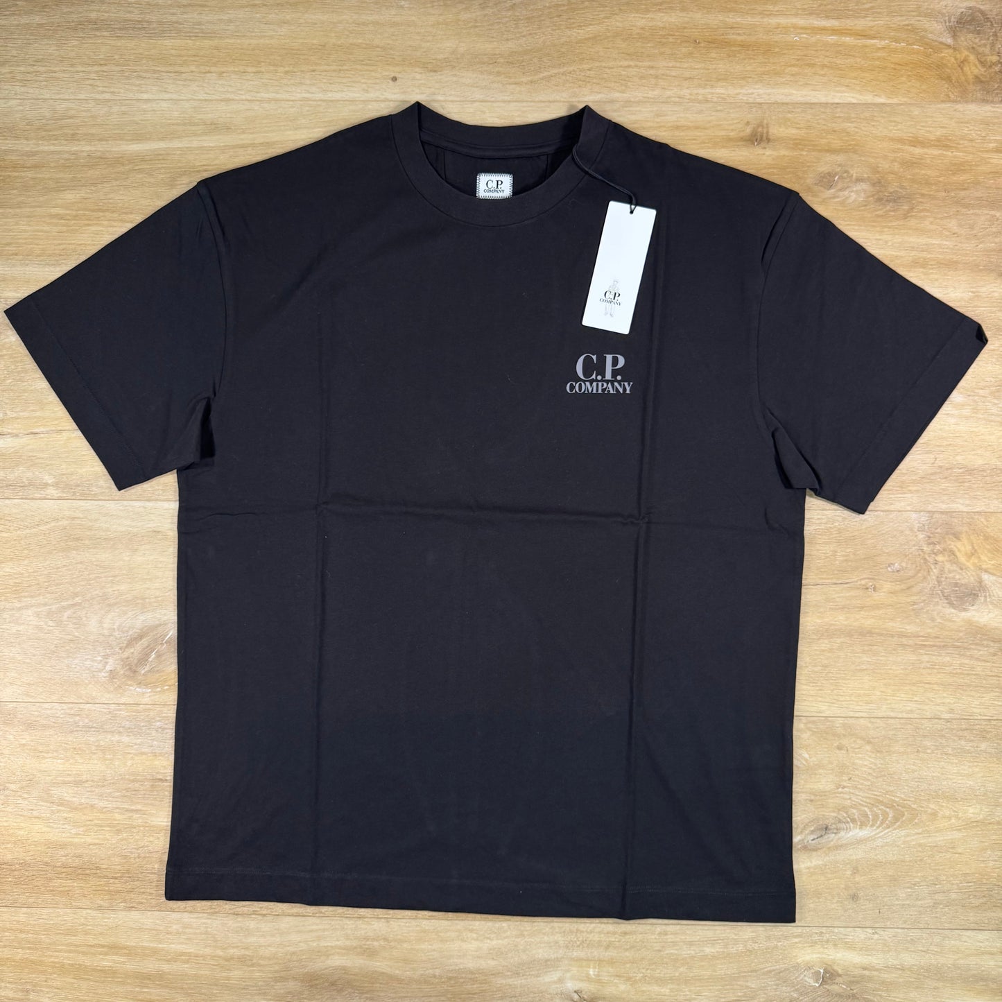 C.P. Company 30/1 Jersey Logo T-Shirt in Black