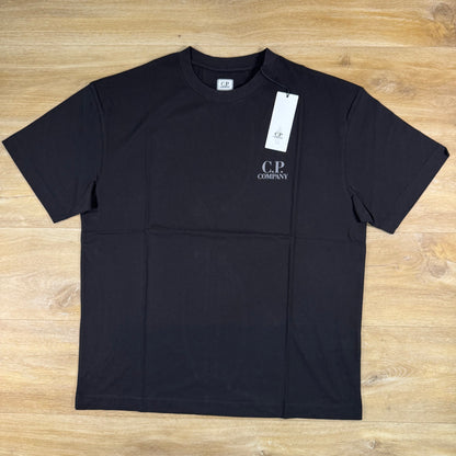 C.P. Company 30/1 Jersey Logo T-Shirt in Black