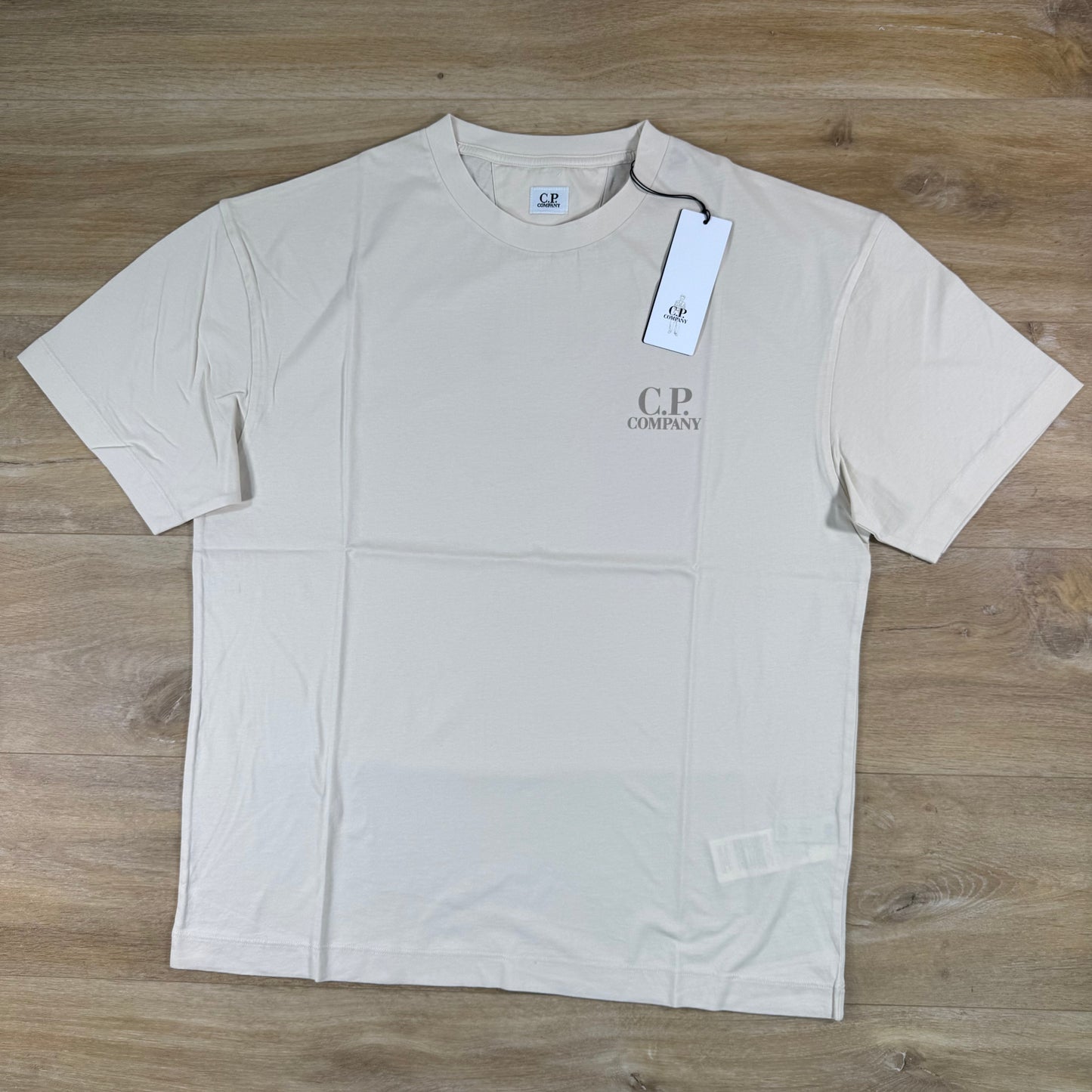 C.P. Company 30/1 Jersey Logo T-Shirt in Frozen Dew
