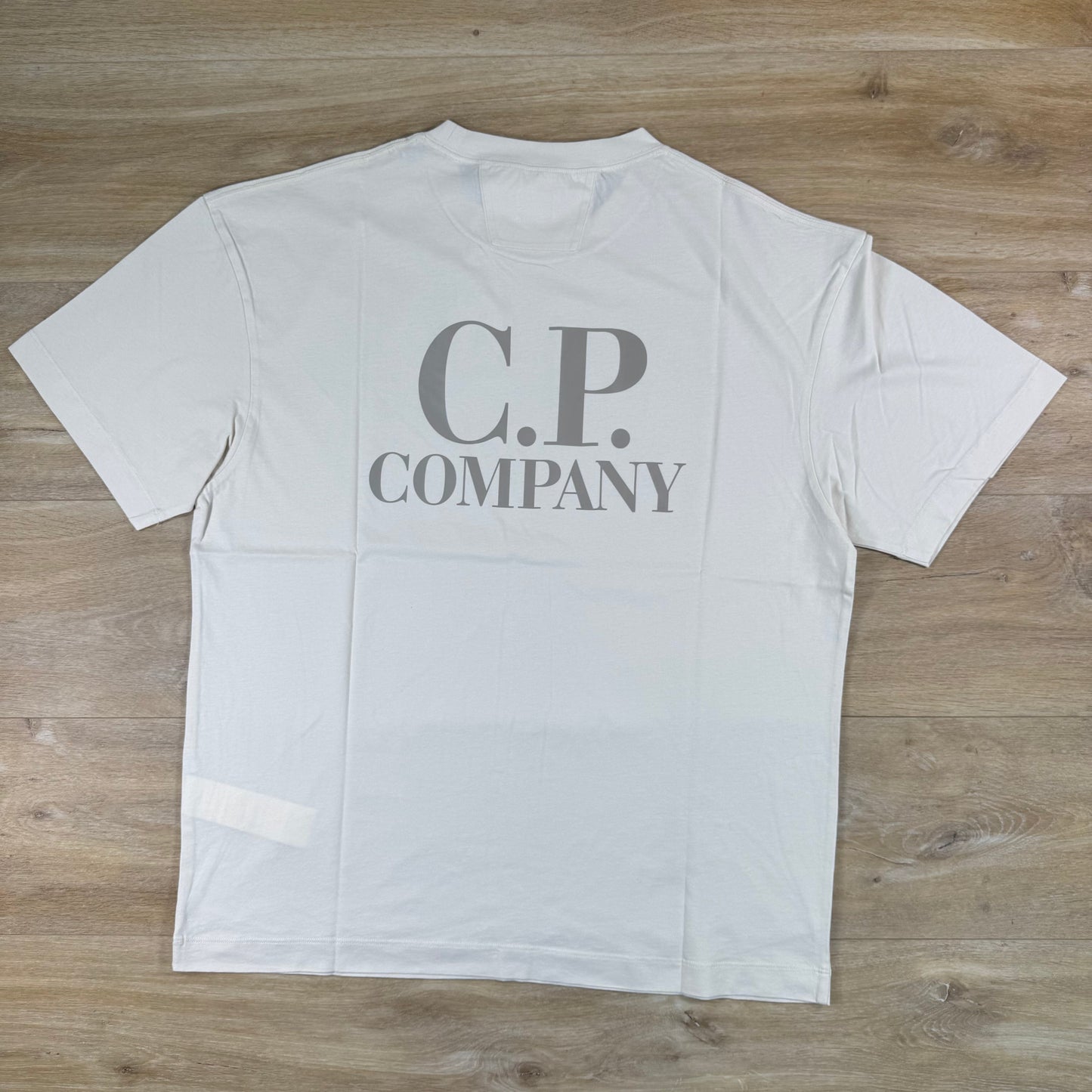 C.P. Company 30/1 Jersey Logo T-Shirt in Frozen Dew