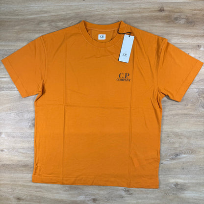 C.P. Company 30/1 Jersey Logo T-Shirt in Desert Sun - Orange
