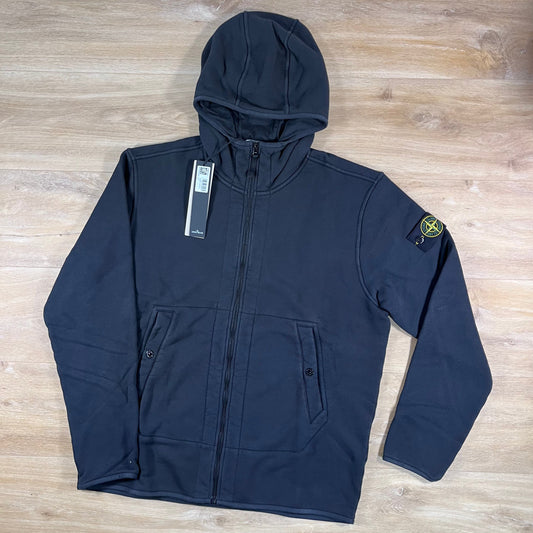 Stone Island Full-Zip Technical Hoodie in Black