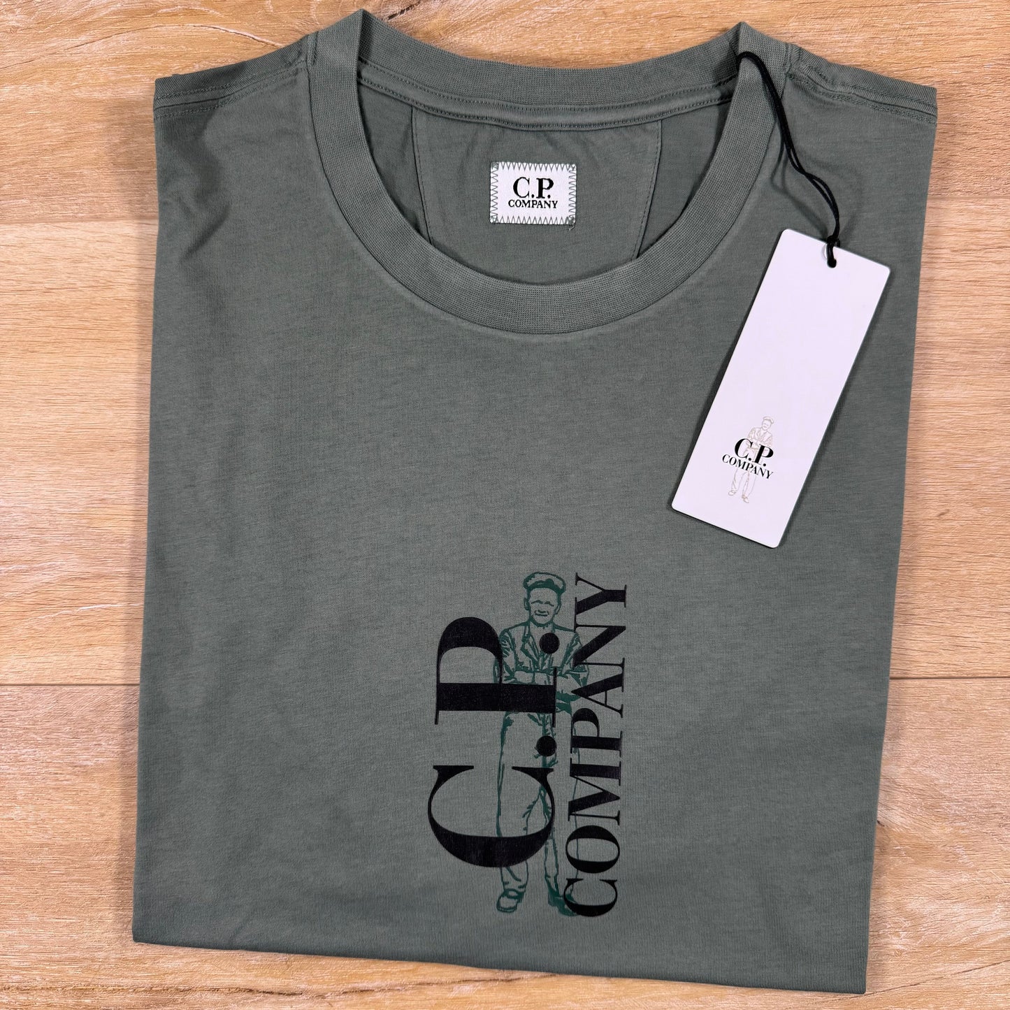 C.P. Company 30/1 Jersey T-Shirt in Laurel Wreath