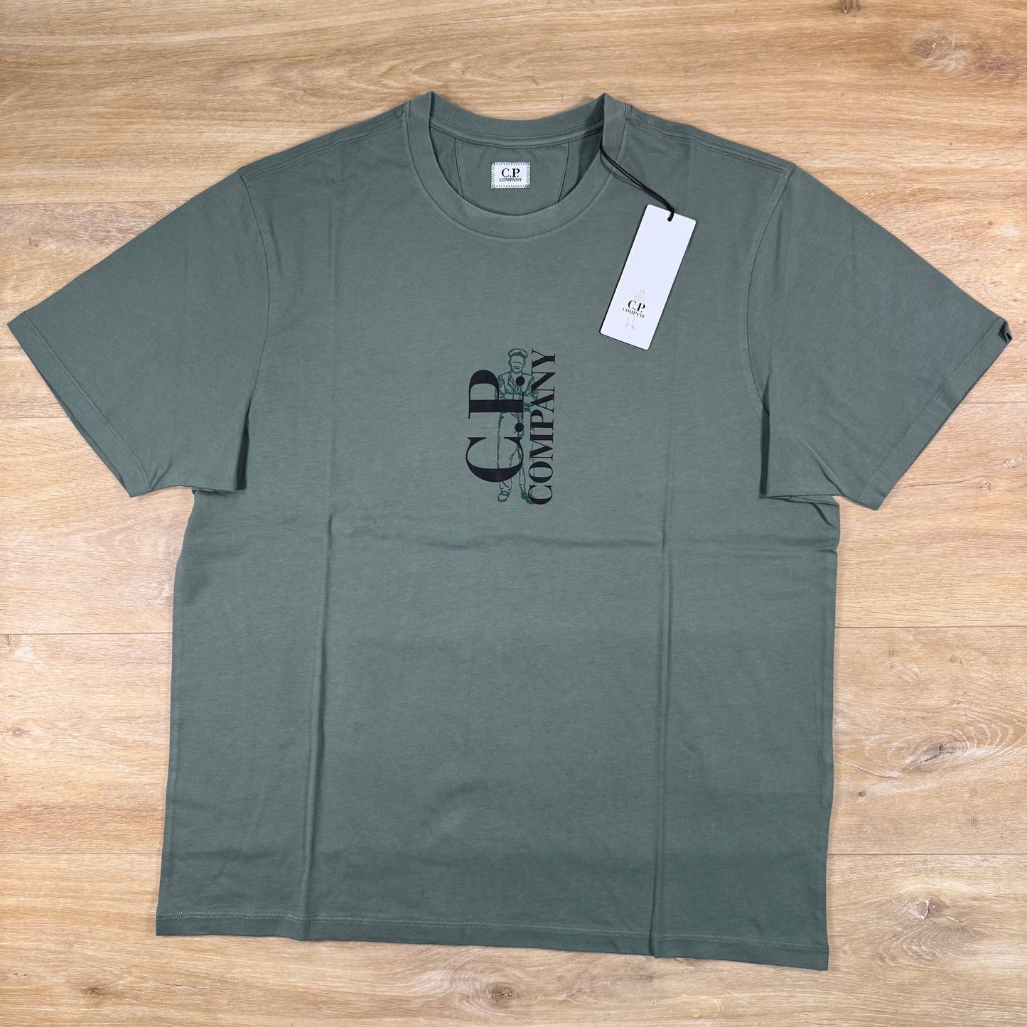 C.P. Company 30/1 Jersey T-Shirt in Laurel Wreath