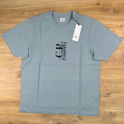 C.P. Company 30/1 Jersey T-Shirt in Silver Blue