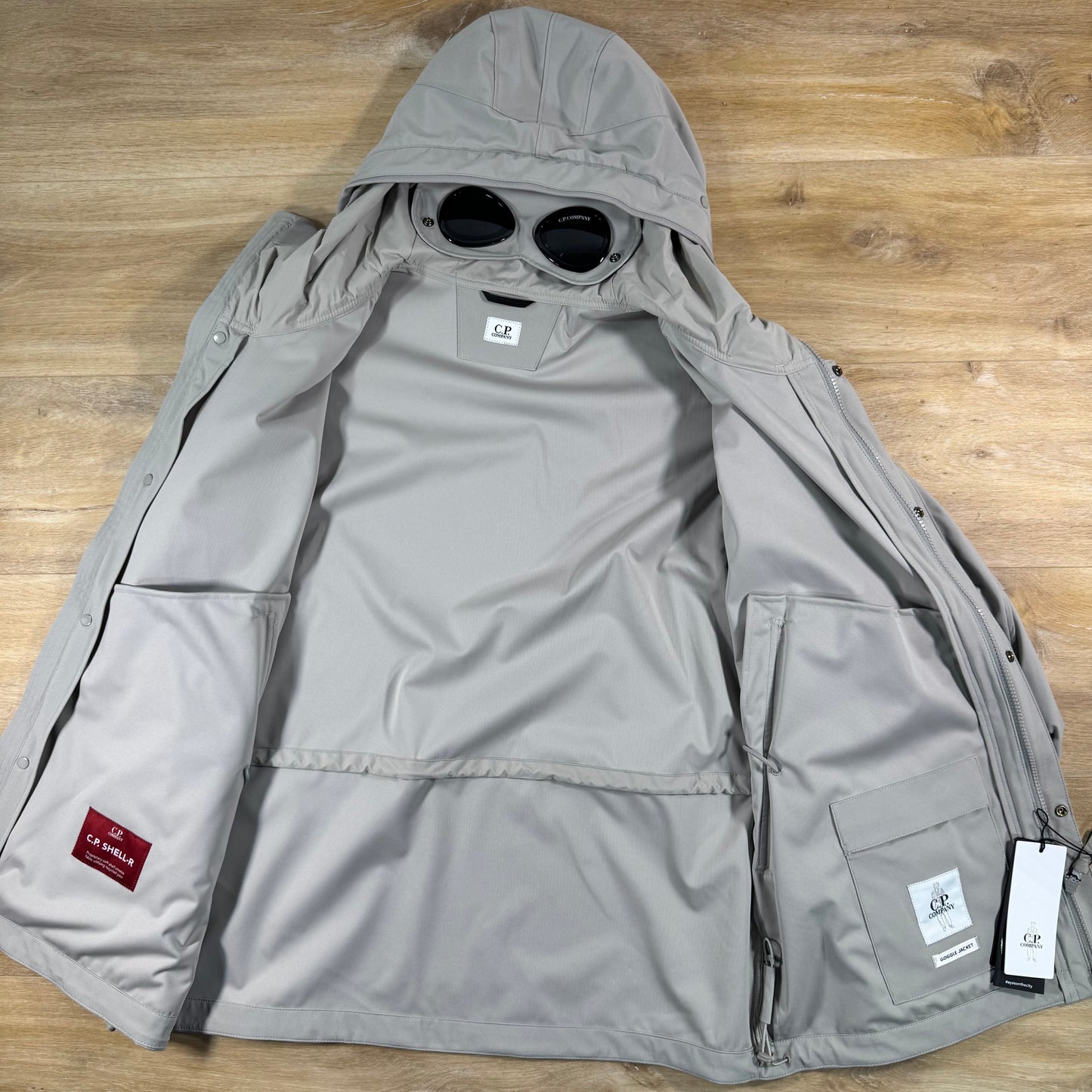 C.P. Company Shell-R Goggle Lens Jacket in Dove