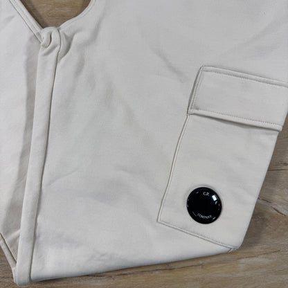 C.P. Company Diagonal Raised Fleece Lens Sweatpants in Frozen Dew