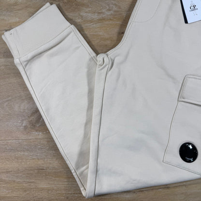 C.P. Company Diagonal Raised Fleece Lens Sweatpants in Frozen Dew