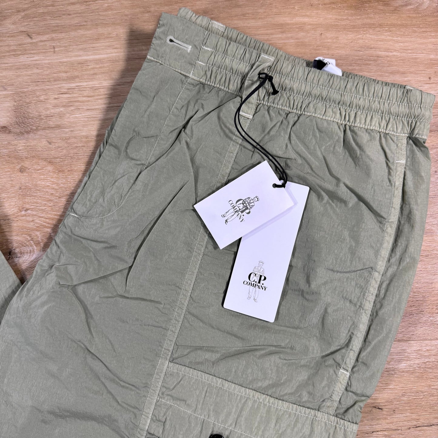 C.P. Company Chrome-R Cargo Lens Pants in Moss Gray - Green