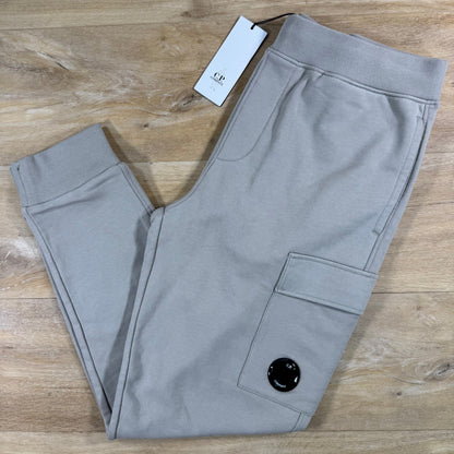 C.P. Company Diagonal Raised Fleece Lens Sweatpants in Dove