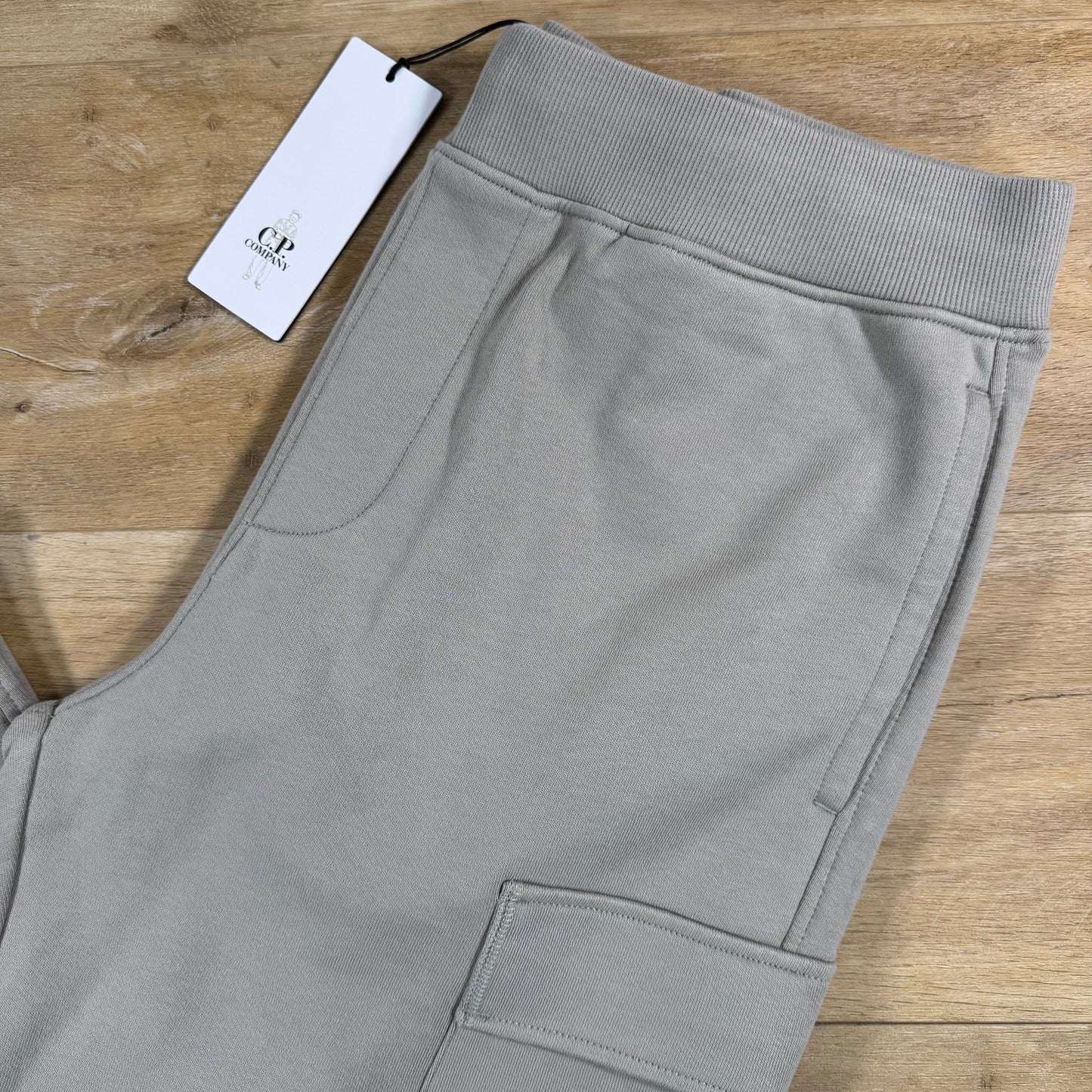 C.P. Company Diagonal Raised Fleece Lens Sweatpants in Dove