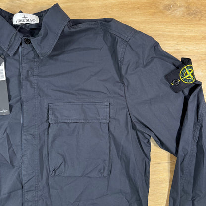 Stone Island Stretch Cotton Tela 'Paracadute' Overshirt in Navy