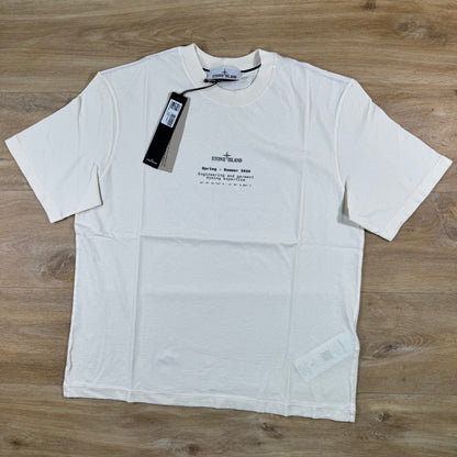 Stone Island Stone Print T-Shirt in Ivory