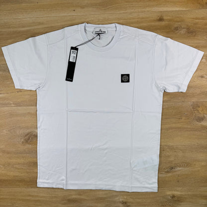 Stone Island Patch Logo T-Shirt in Sky Blue