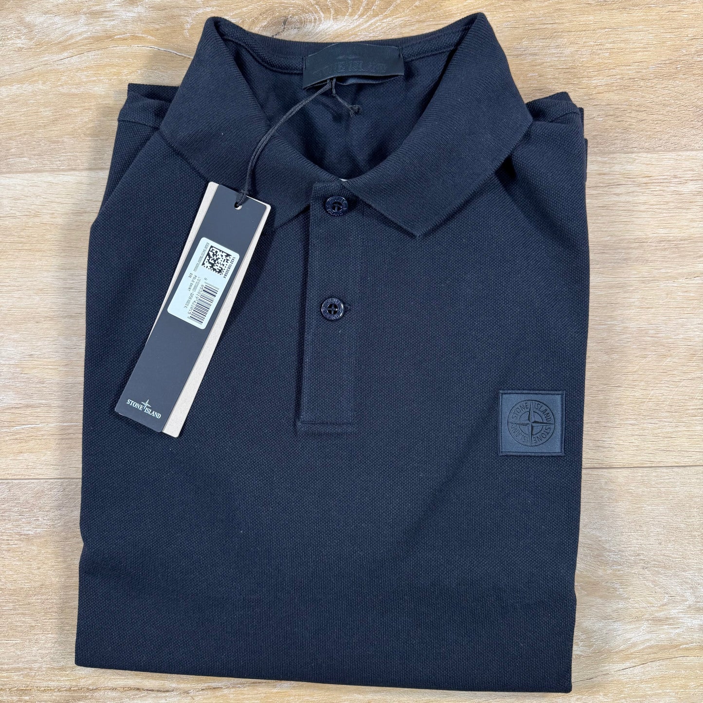 Stone Island Ghost Patch Logo Polo Shirt in Navy