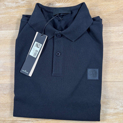 Stone Island Ghost Patch Logo Polo Shirt in Navy
