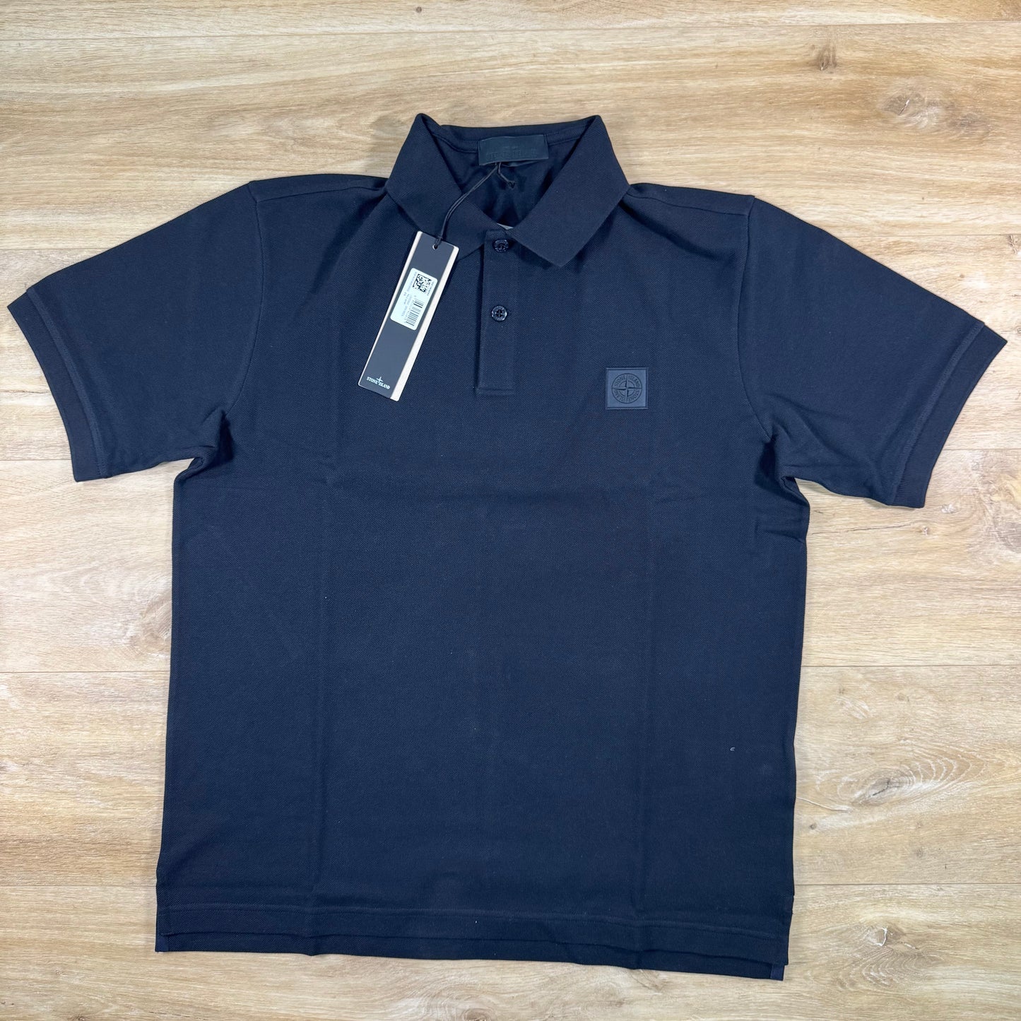 Stone Island Ghost Patch Logo Polo Shirt in Navy