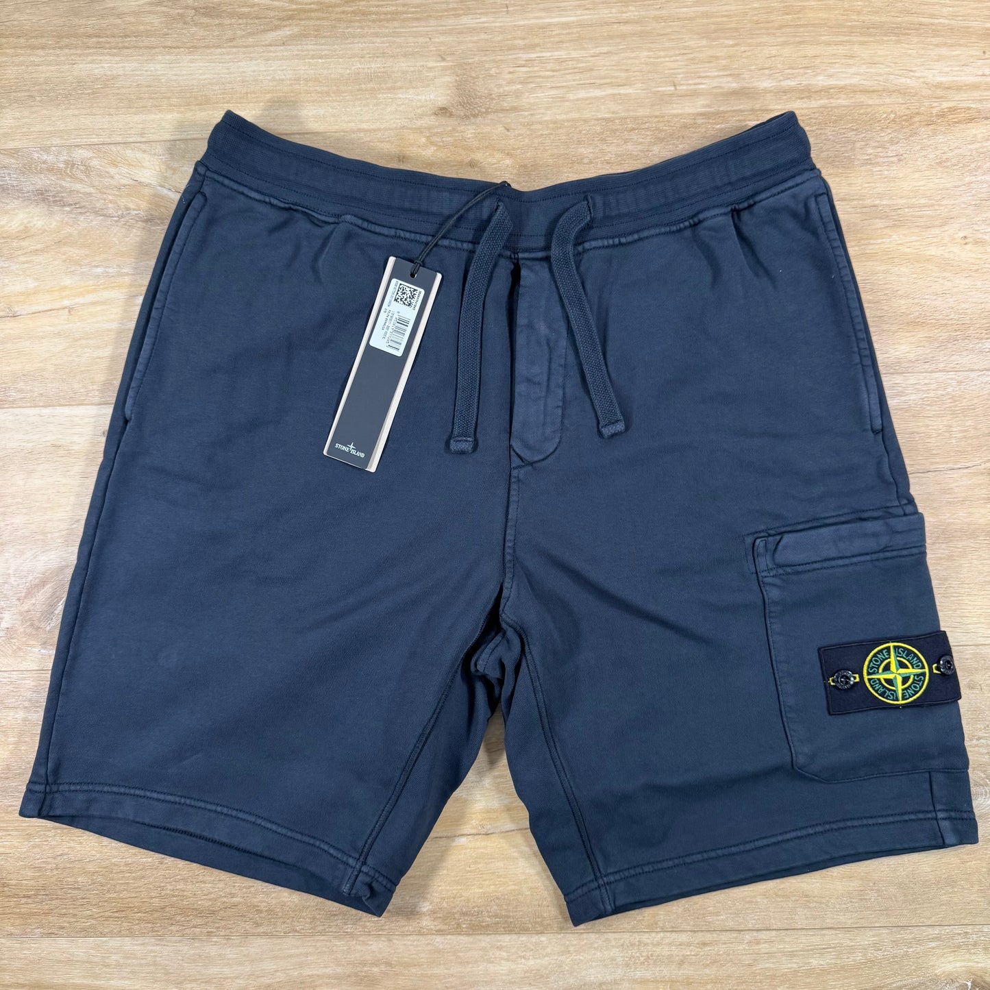 Stone Island Fleece Bermuda Shorts in Navy