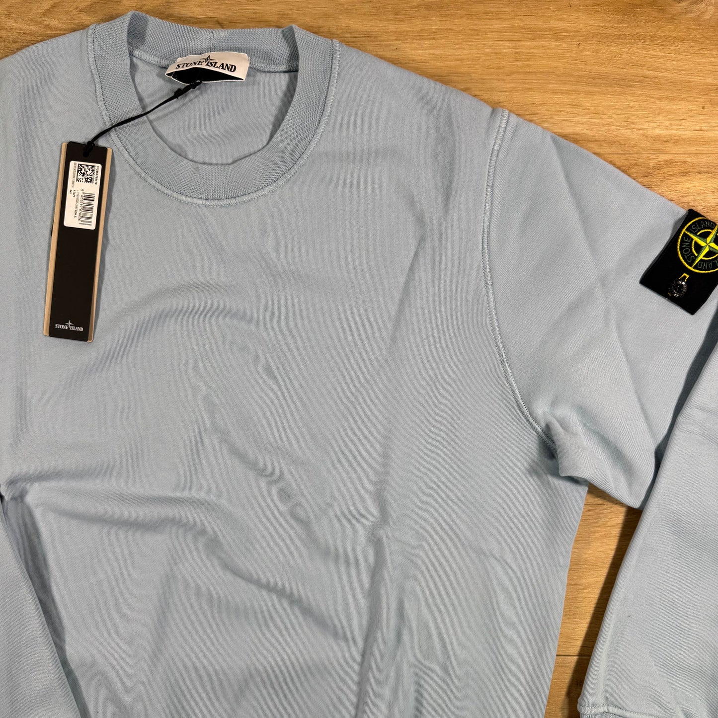 Stone Island Crewneck Fleece Sweatshirt in Dust Blue