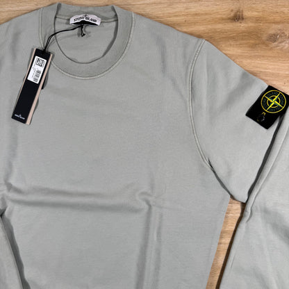 Stone Island Crewneck Fleece Sweatshirt in Sage Green