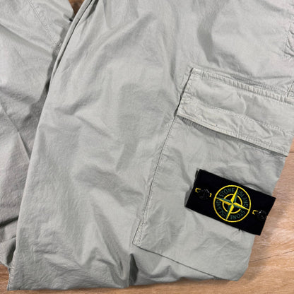 Stone Island Stretch Cotton Tela 'Paracadute' Cargo Pants in Sage Green