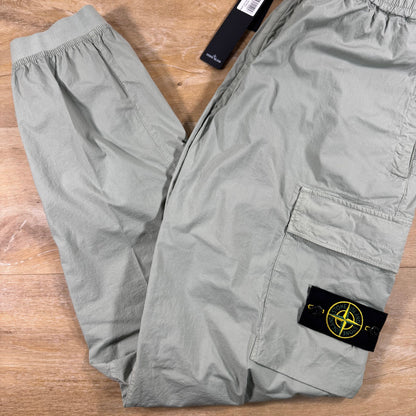 Stone Island Stretch Cotton Tela 'Paracadute' Cargo Pants in Sage Green