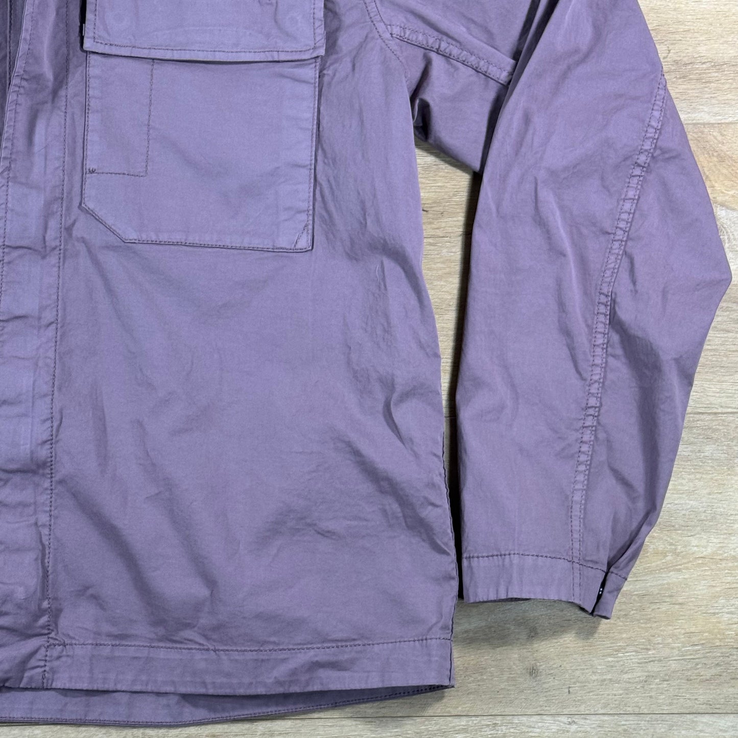 Stone Island Stretch Twill Overshirt in Purple Grey