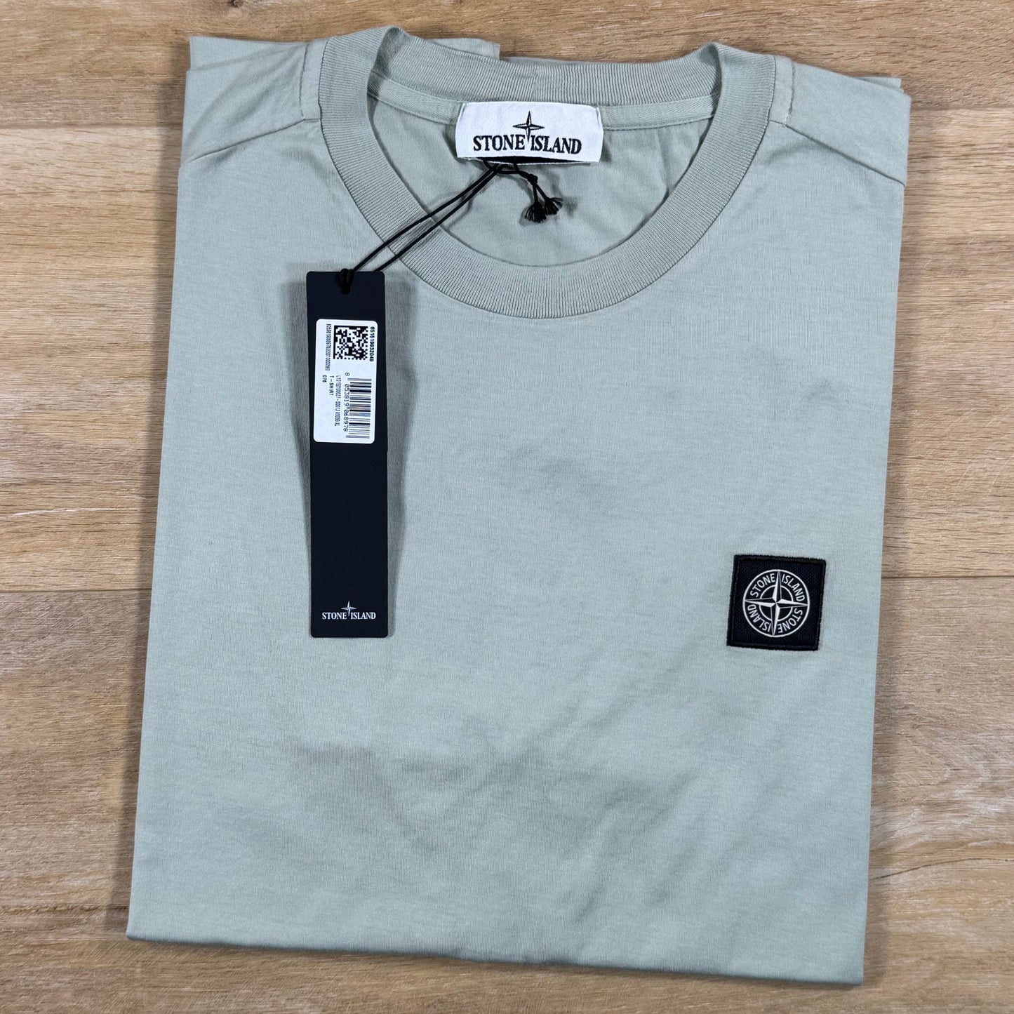 Stone Island Patch Logo T-Shirt in Sage Green